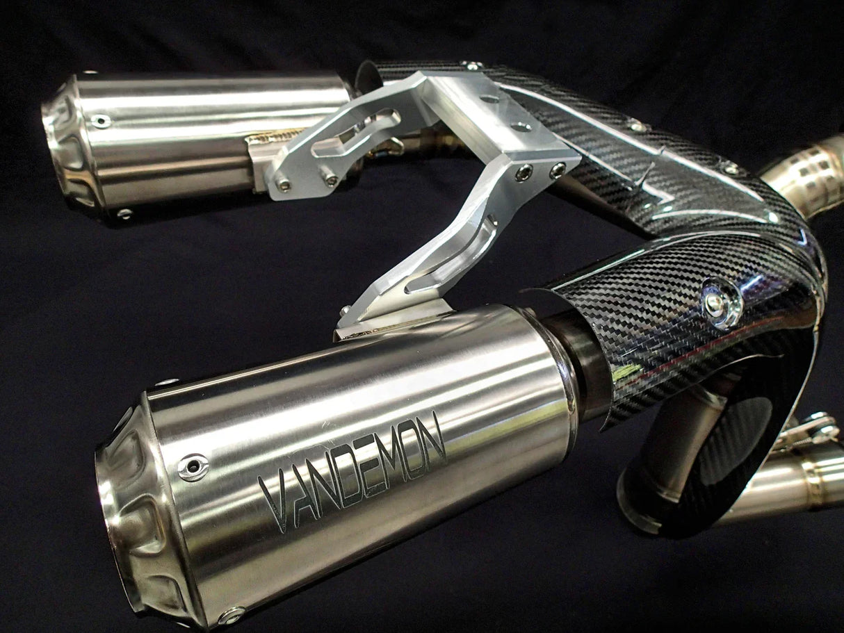 Vandemon Ducati Panigale 1199, 1199S, 1299S, 1299 SP & R 2011-18 Titanium High Mount Exhaust System DUC129TIEXHMESA VA-36