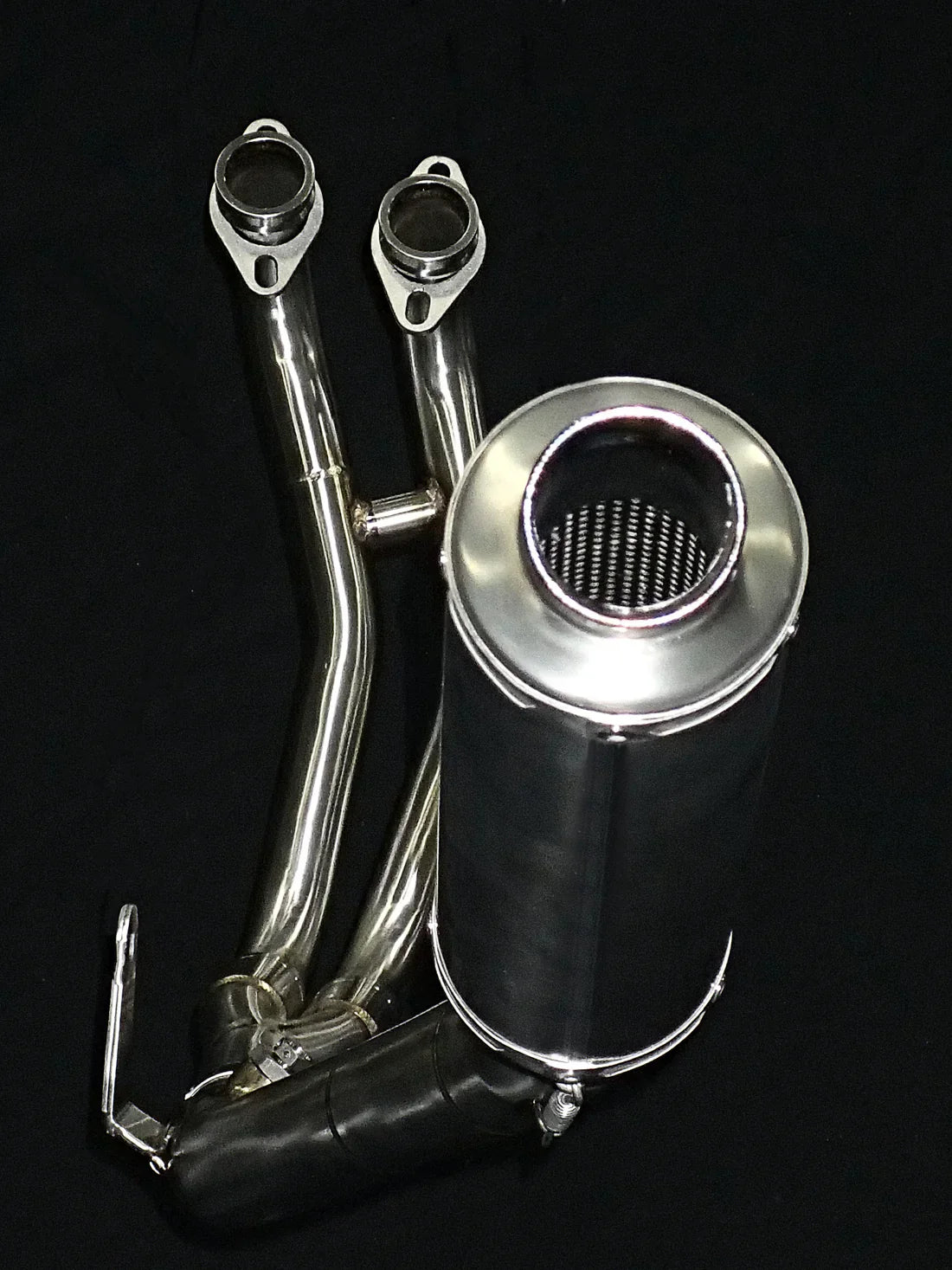 Vandemon Yamaha YZF-R3 MT-03 YZF-R25 Vandemon Stainless Steel Headers, Titanium Muffler YAMAR300EXHSSBRA VA-83