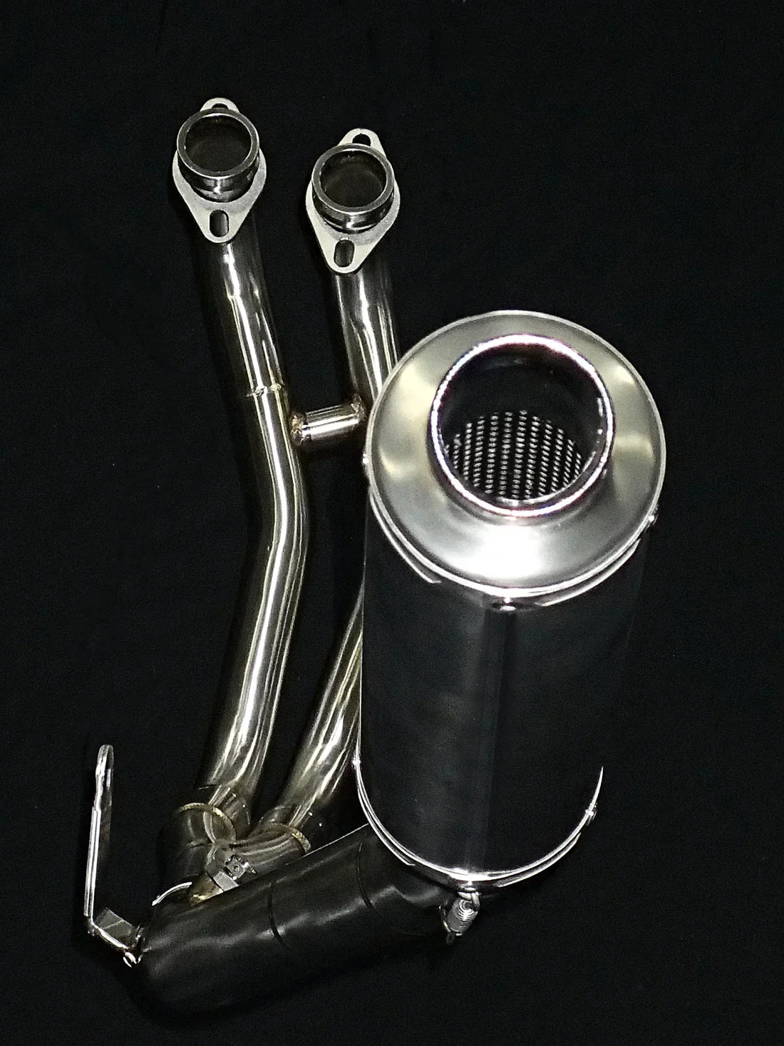 Vandemon Yamaha YZF-R3 MT-03 YZF-R25 Vandemon Stainless Steel Headers, Titanium Muffler YAMAR300EXHSSBRA VA-83