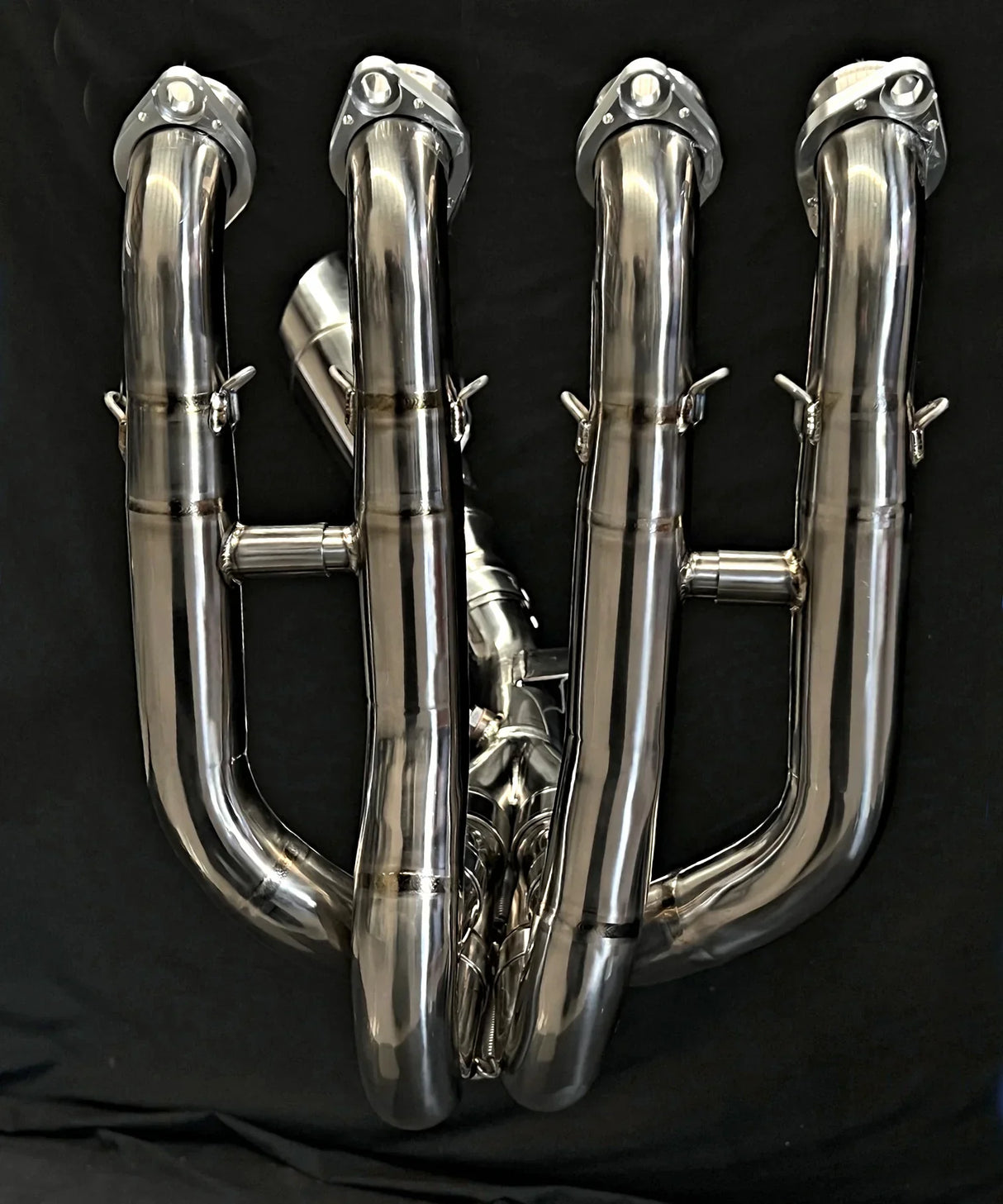 Vandemon Polished Titanium Exhaust System Ninja ZH2 2020-25 KAWAZH2TIEXHSYSPOLB VA-10