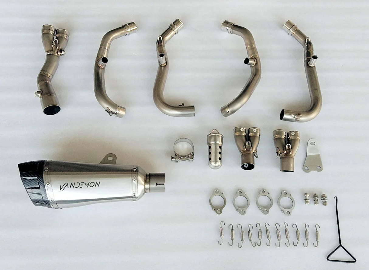 IN STOCK Vandemon Titanium Low Mount Exhaust System ZX4R-ZX4RR 2023- 2025 KAWAZX4RTILMEXHA VA-76