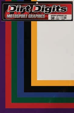 DIRT DIGITS Number Plate Backgrounds Clear 3/Pk BG3CLR