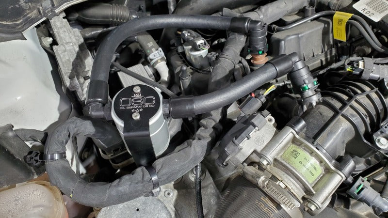 J&L 17-20 Lincoln Continental/MKZ 3.0L EcoBoost Passenger Side Oil Separator 3.0 - Clear Anodized 3079P-C