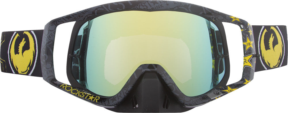 DRAGON Vendetta Goggle Rockstar Black/Gold W/Gold Ionized Lens 722-1291