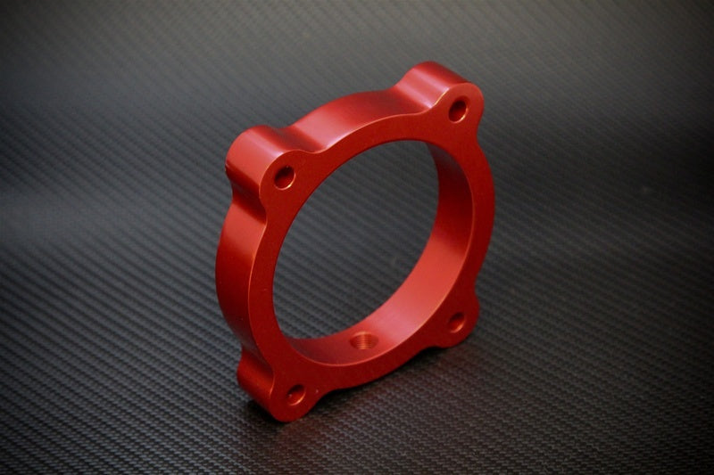 Torque Solution Throttle Body Spacer - Red: Hyundai Genesis V6 13+ TS-TBS-021R