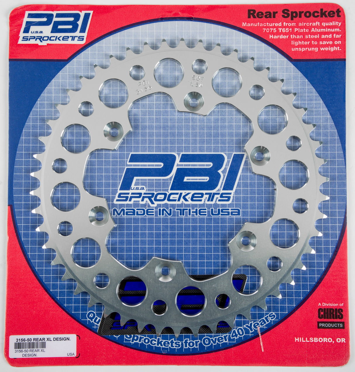 PBIRear Sprocket Aluminum 50t-520 Hon/Yam3156-50-3