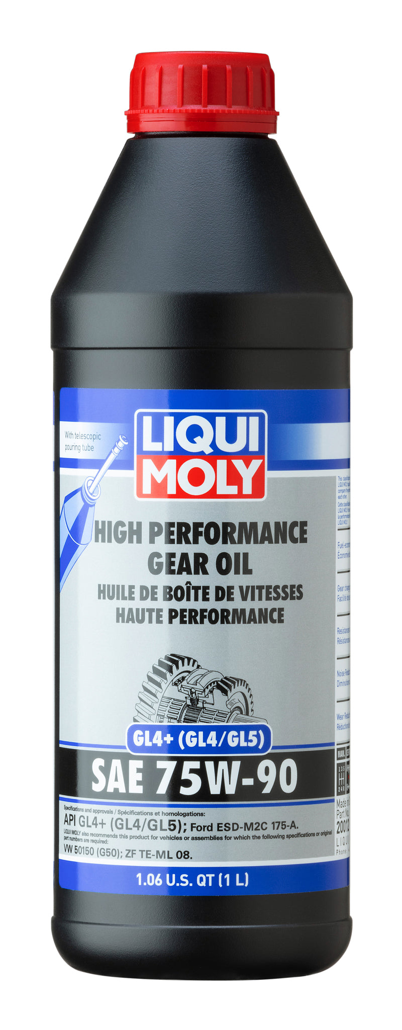 LIQUI MOLY 1L High Performance Gear Oil (GL4+) SAE 75W90 20012