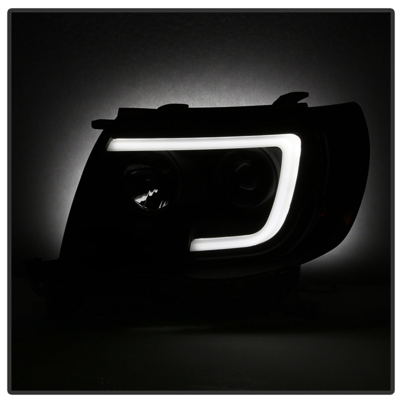 Spyder 05-11 Toyota Tacoma Ver 2 Proj Headlights - Light Bar DRL - Black Smoke PRO-YD-TT05V2-LB-BSM 5085771