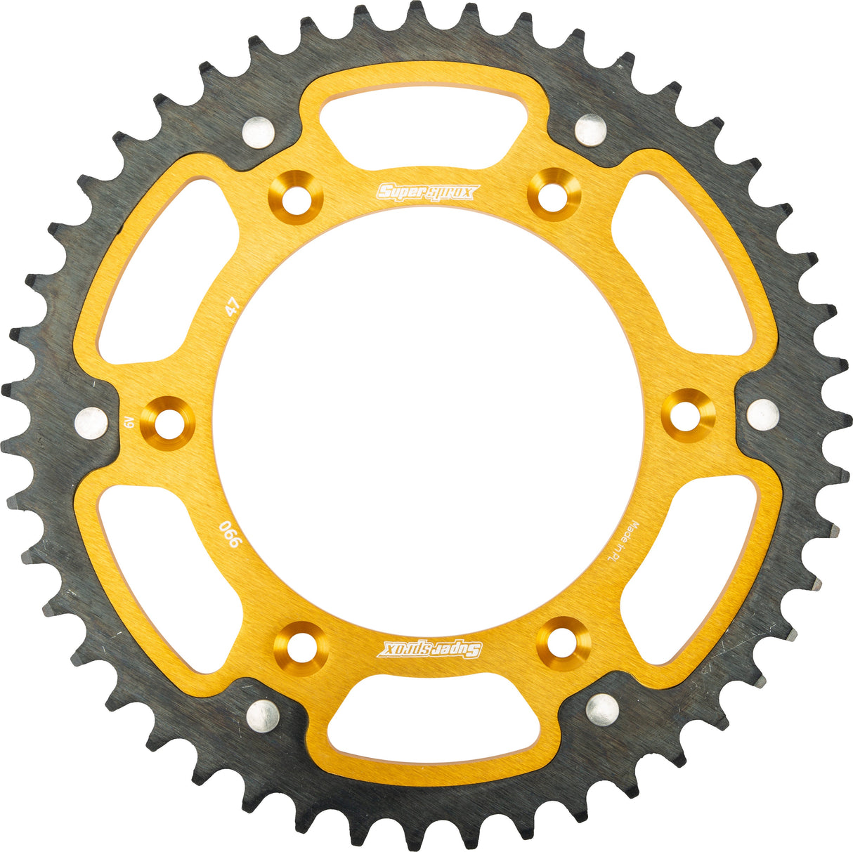 SUPERSPROX Rear Stealth Sprocket Alu/Stl 47t-520 Gld Hus/Husq/Ktm RST-990-47-GLD