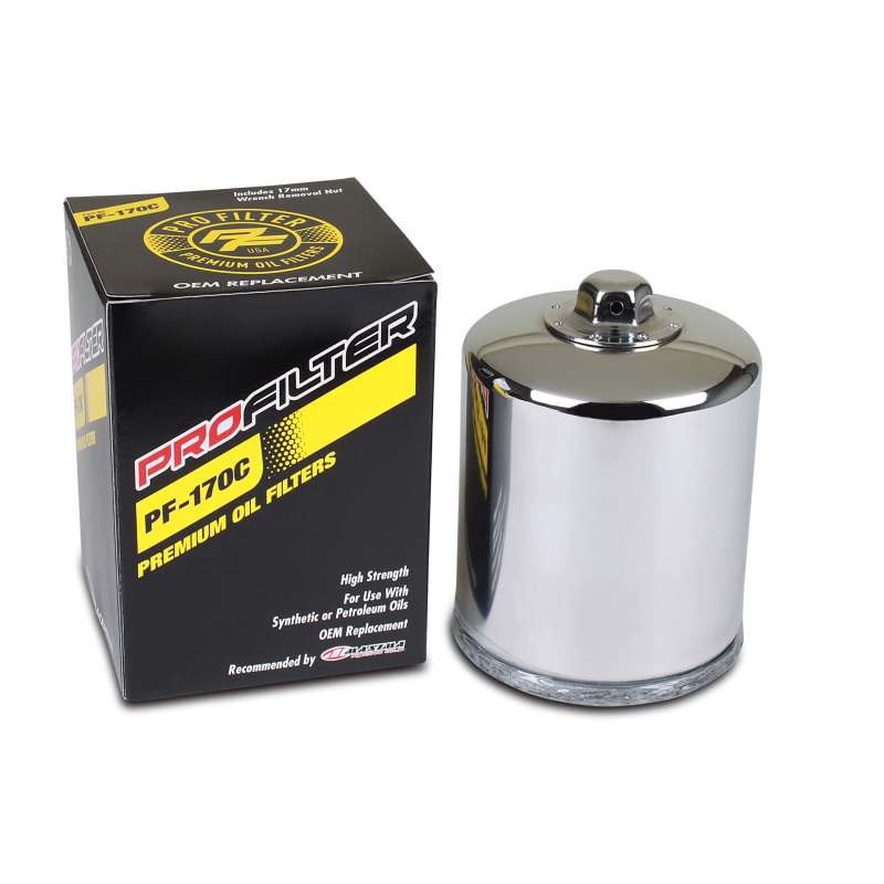 ProFilter Harley Spin-On Chrome Various Performance Oil Filter PF-170C