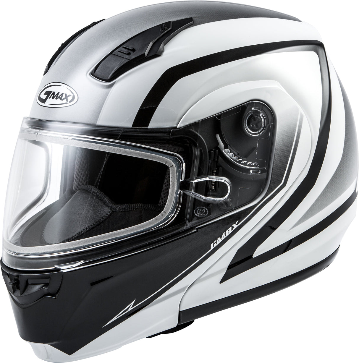 GMAX Md-04s Modular Docket Snow Helmet White/Black Sm G2042014