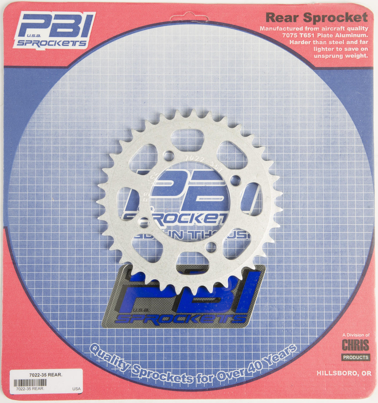PBIRear Sprocket Aluminum 35t-420 Yam7022-35-1