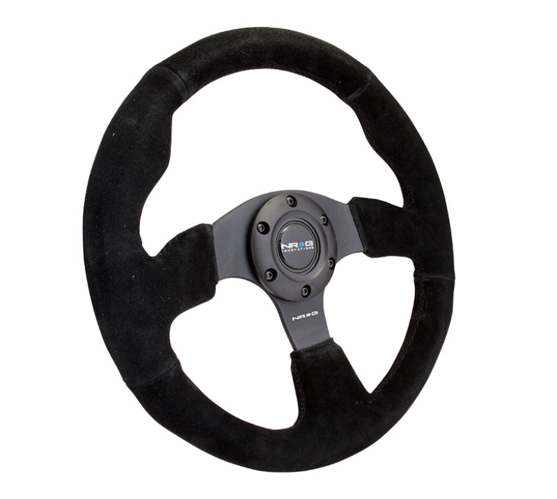 NRG Reinforced Steering Wheel (320mm) Suede w/Black Stitch RST-012S