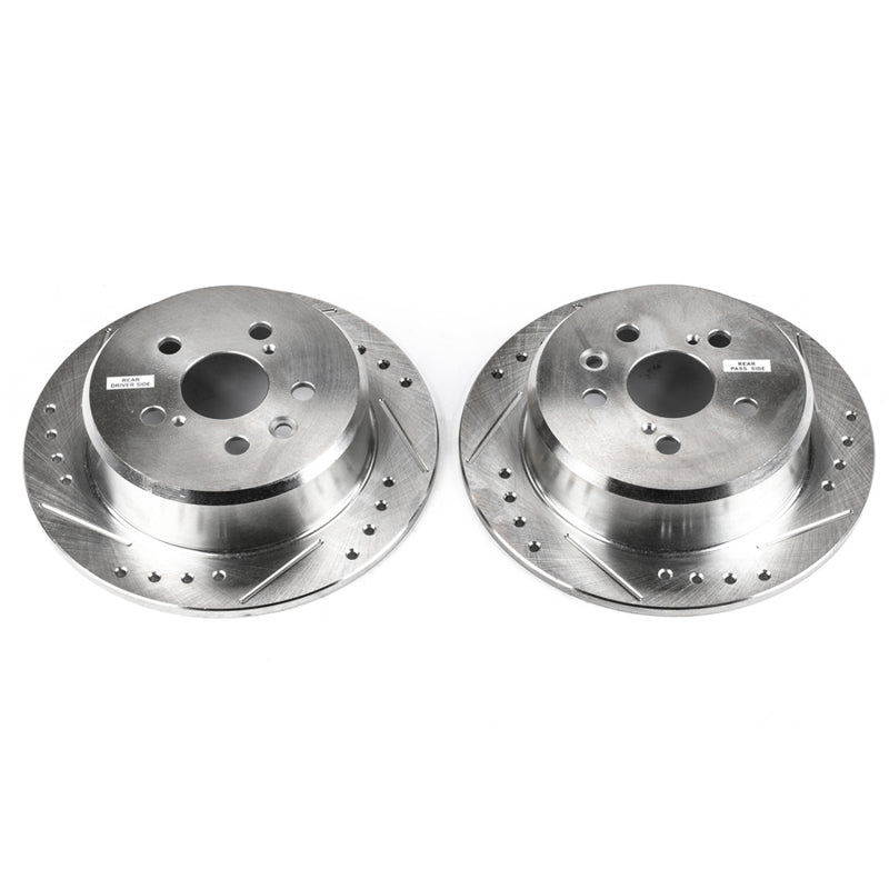 Power Stop 95-99 Toyota Celica Rear Evolution Drilled & Slotted Rotors - Pair JBR792XPR