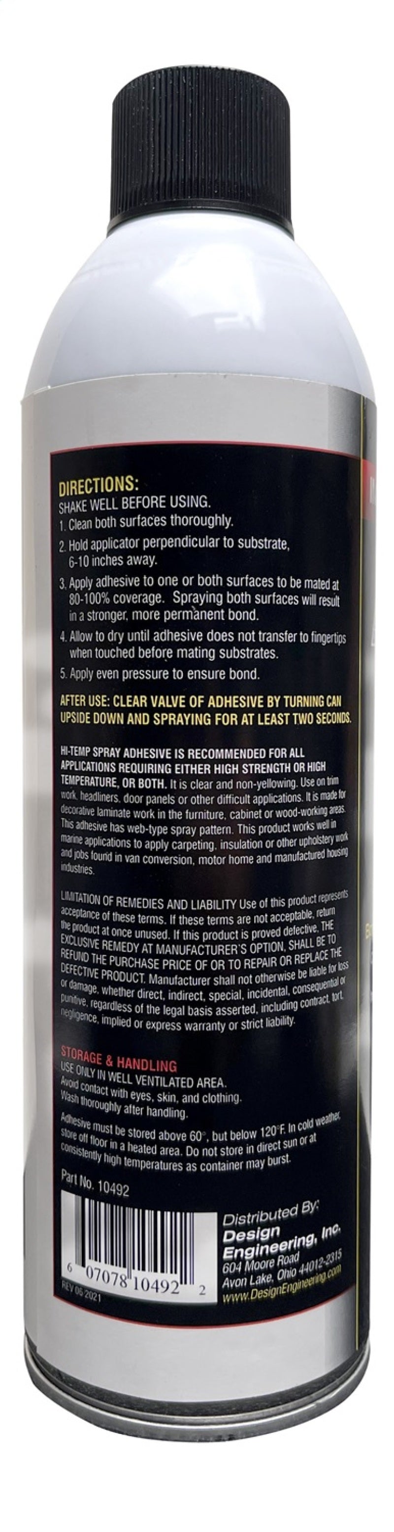 DEI Hi Temp Spray Adhesive 13.3 oz. Can 10492