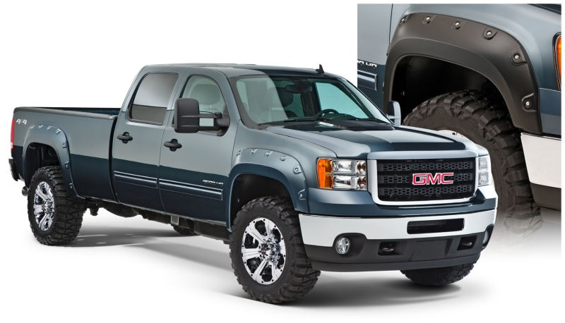 Bushwacker 11-14 GMC Sierra 3500 Fleetside Boss Pocket Style Flares 4pc Excludes Dually - Black 40953-02