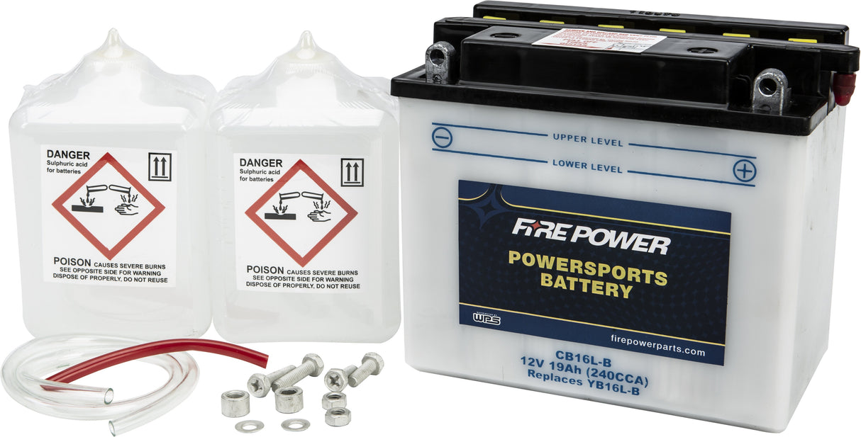 FIRE POWER Battery W/Acid Cb16l-B 12v Heavy Duty CB16L-B