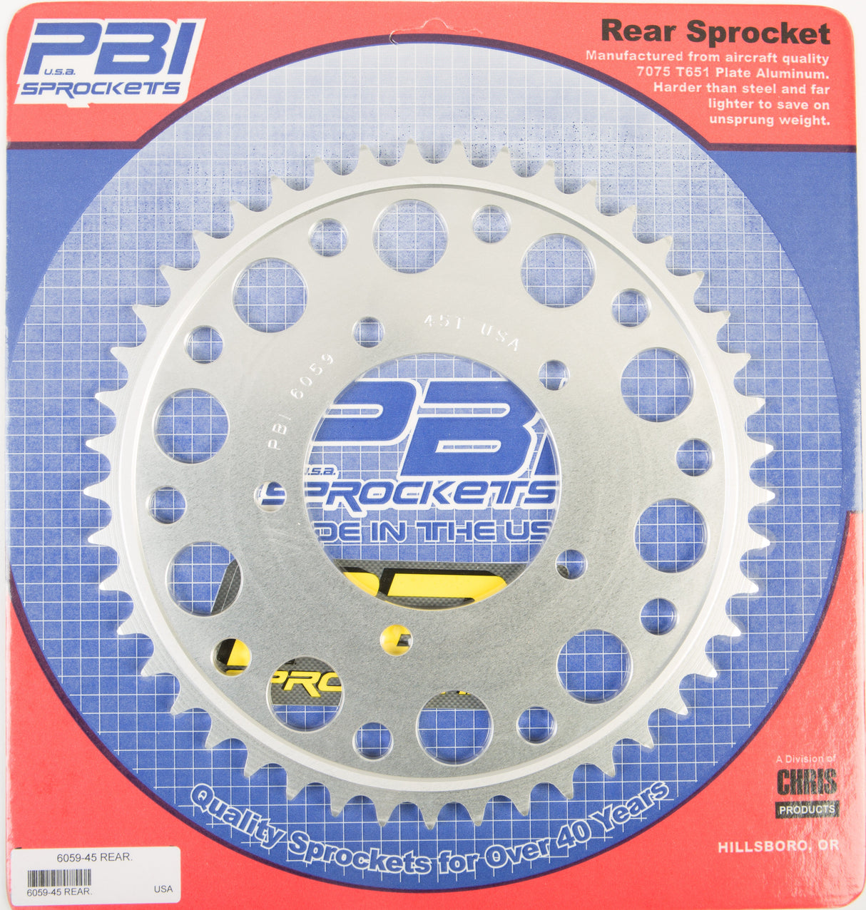 PBIRear Sprocket Aluminum 45t-520 Suz6059-45-3