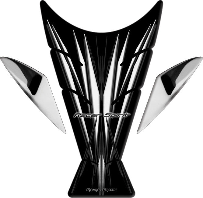 RASCAL GRAFIK Tank Pad Yam R6 '06-09 Blk/Grey RA36068