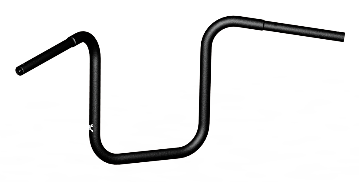 BURLY BRAND Ape Hangers 12" Black B12-1700TFB