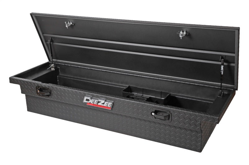 Deezee Universal Tool Box - Red Crossover - Single Lid Black BT Pull Handle (Low/Txt Blk) DZ 10170LTB