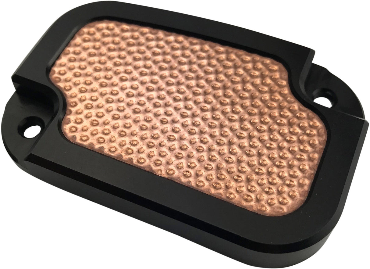 BRASS BALLS Master Cyl Cover Copper Black Flh Flt 13-17 BB08-232