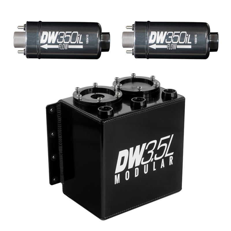 DeatschWerks 3.5L Modular Surge Tank (Incl. 2 DW350iL In-Line Fuel Pump) 6-352-35ST