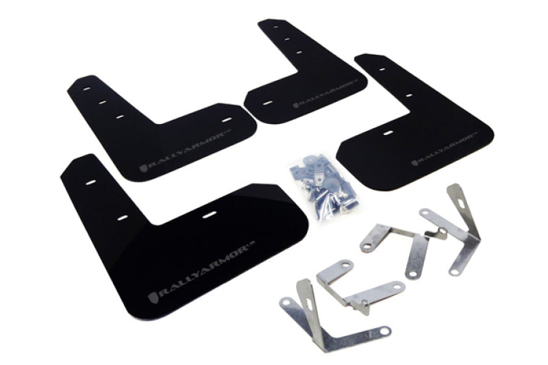 Rally Armor 13+ Subaru BRZ / 13+ Scion FR-S UR Black Mud Flap w/ Grey Logo MF23-UR-BLK/GRY
