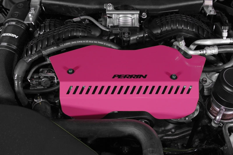 Perrin 2022+ Subaru WRX Pulley Cover - Hyper Pink PSP-ENG-153HP