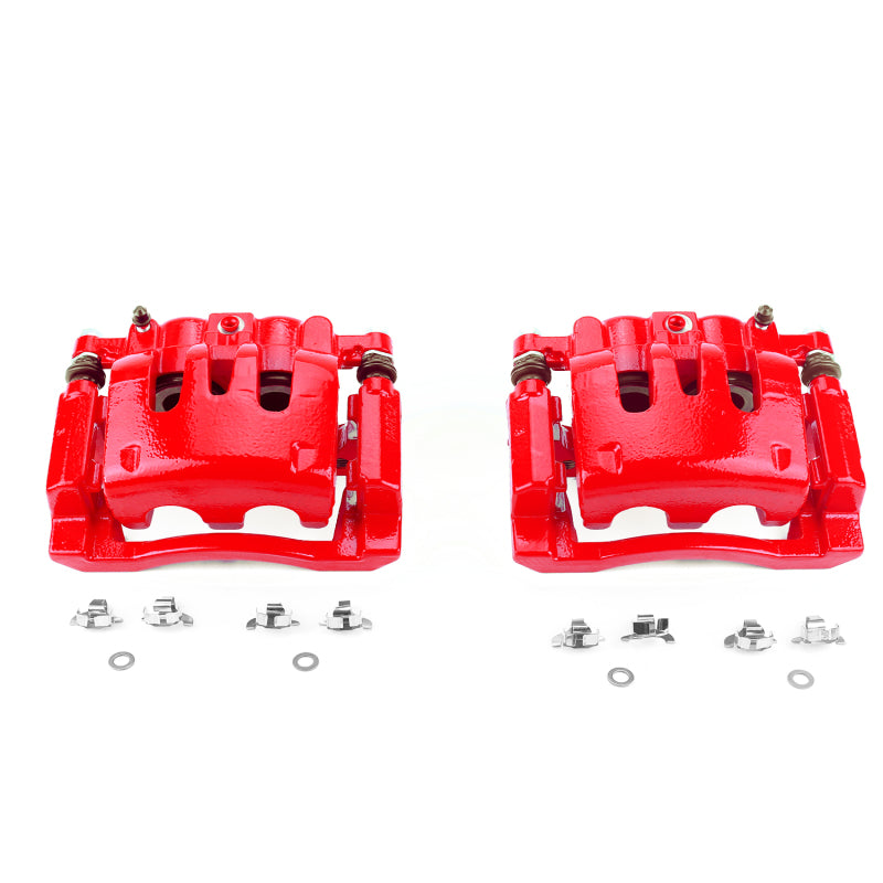 Power Stop 08-12 Ford F-250 Super Duty Rear Red Calipers w/Brackets - Pair S5076