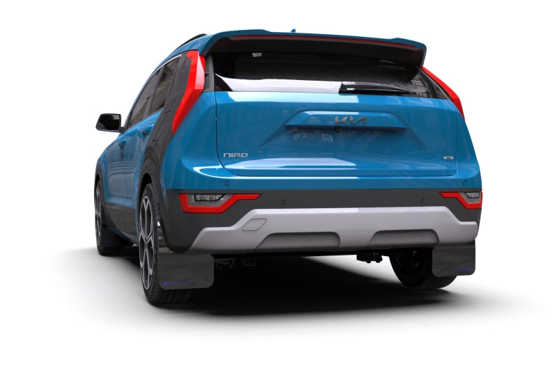 Rally Armor 2023 Kia Niro SG2 Black UR Mud Flap White Logo MF21-UR-BLK-WH