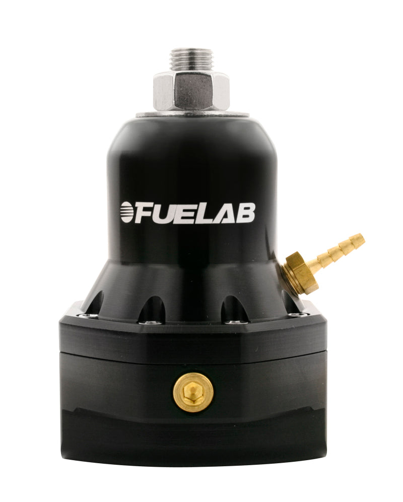 Fuelab 565 EFI Adjustable FPR 40-80 PSI (2) -10AN In (1) -10AN Return Max Flow Bypass - Black 56504-1