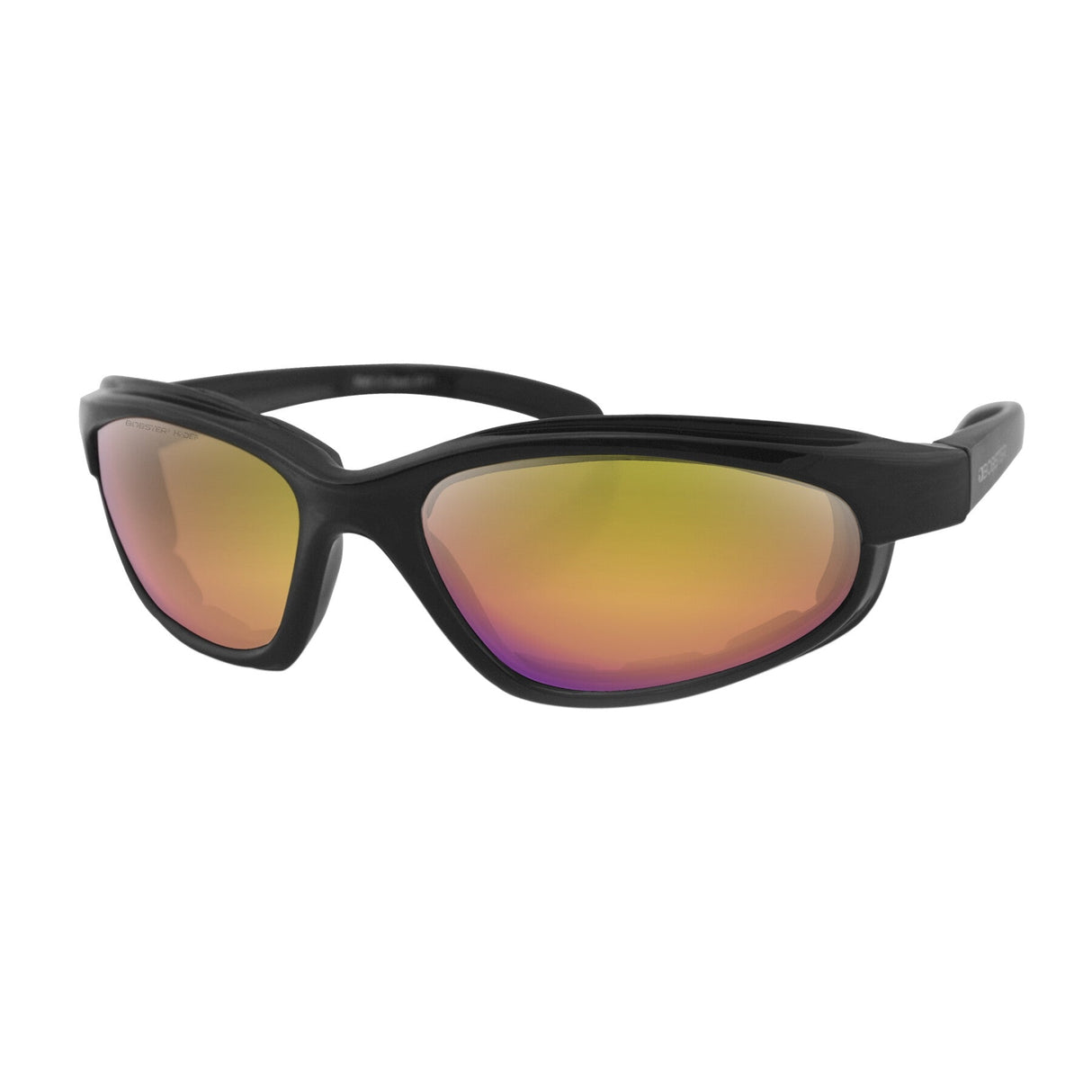 BOBSTER Fat Boy Glasses Matte Black Purple Hd Yellow Revo Mirror EFB002H