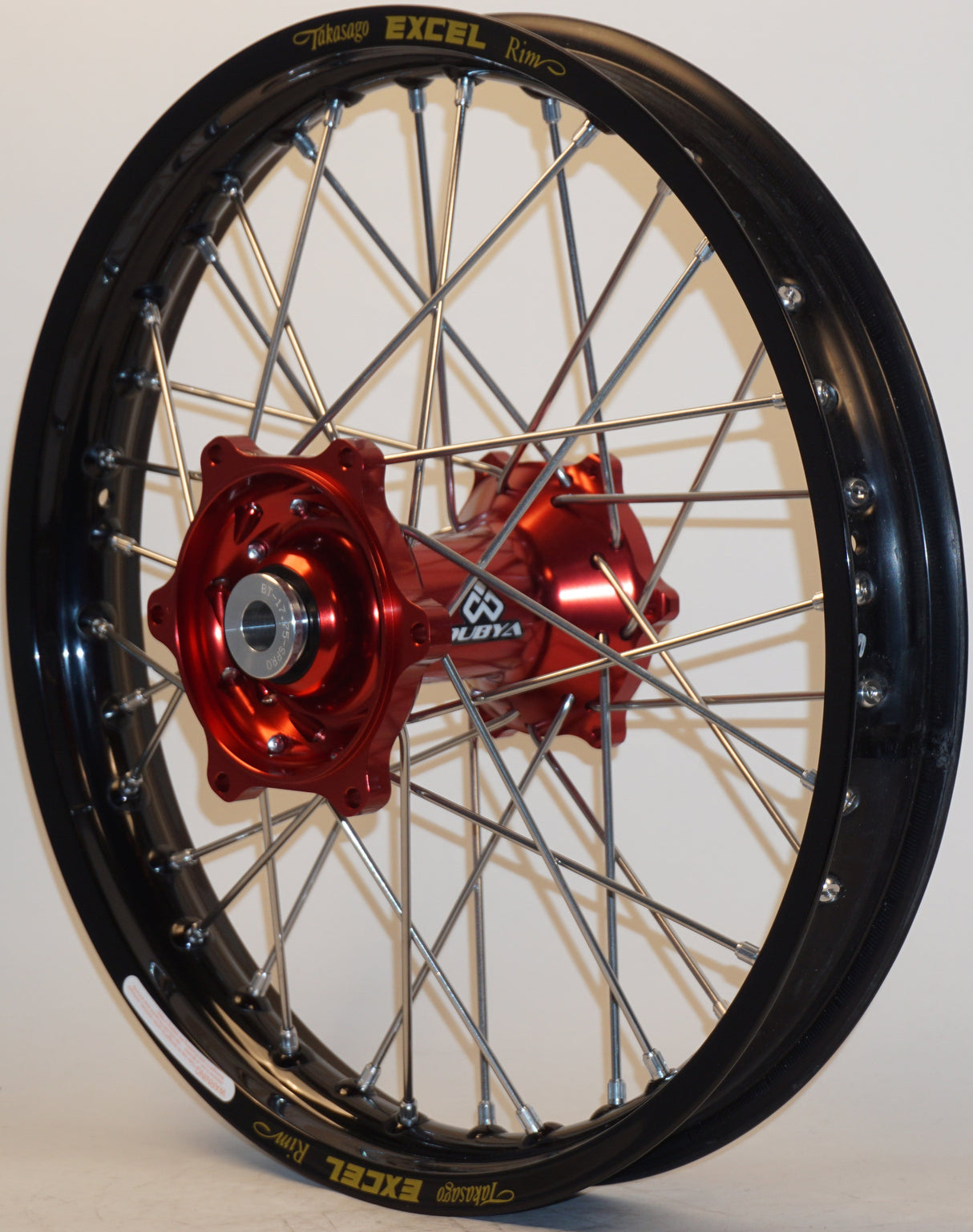 DUBYA Rear Wheel 2.15 X 18 Red Hub Black Rim 56-3073RB