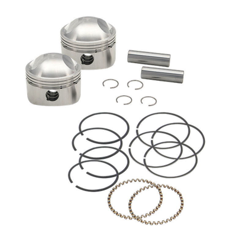 S&S Cycle 36-84 BT 3-7/16in x Up To 4-3/4in Stroke HC Piston Set - .090in 106-5782