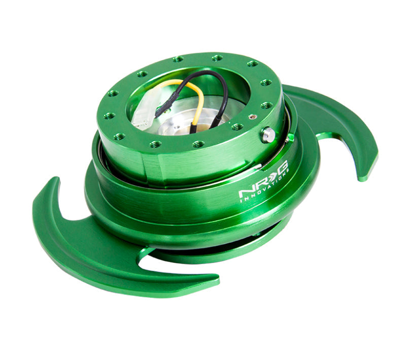 NRG Quick Release Kit Gen 3.0 - Green Body / Green Ring w/Handles SRK-650GN