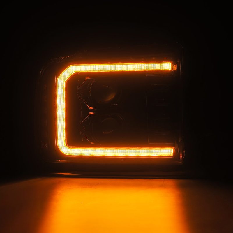 AlphaRex 05-07 Ford Super Duty/Excursion LUXX-Series LED Projector Headlights - Alpha-Black 880316