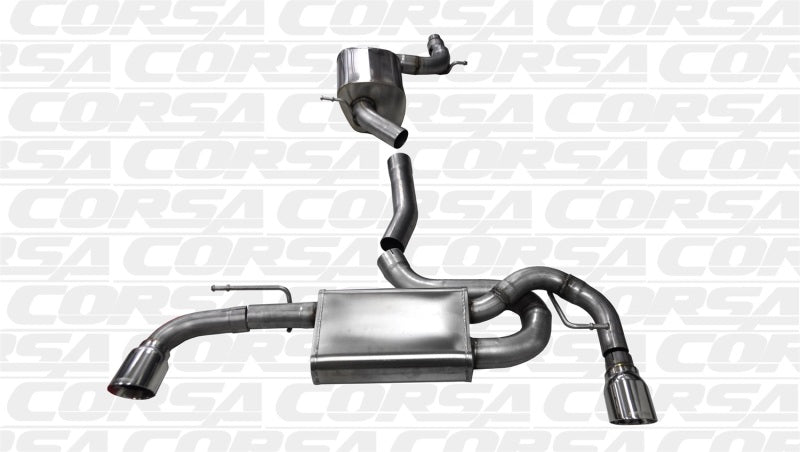 Corsa 10-14 Volkswagen GTI Mk6 Polished Touring 3.0in Cat-Back Dual Exit Polished Pro-Series Tips 14491