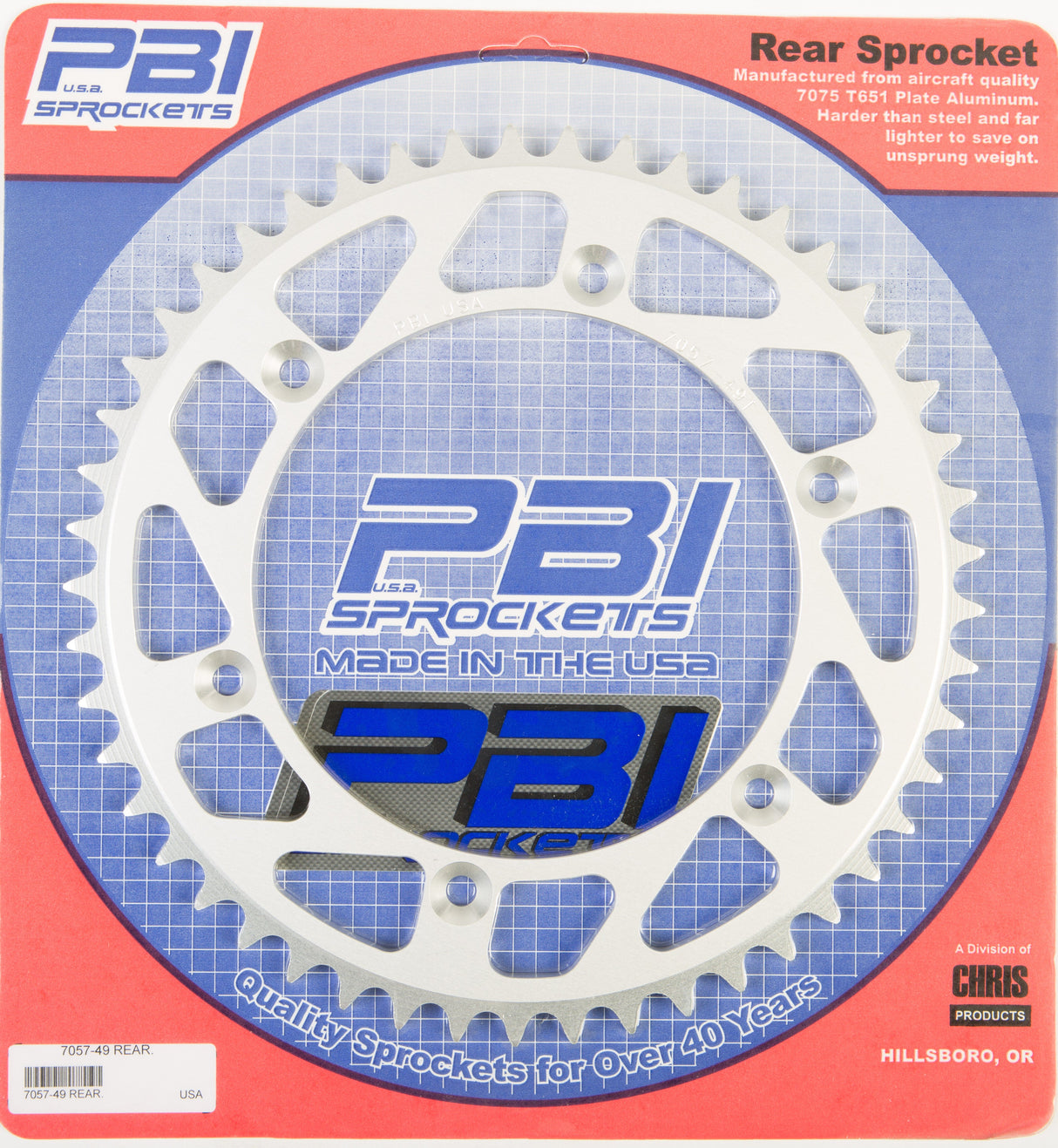 PBIRear Sprocket Aluminum 49t-520 Yam7057-49-3