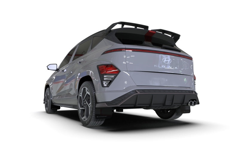 Rally Armor 2024 Hyundai Kona N Line Black UR Mud Flap w/ Grey Logo MF103-UR-BLK-GRY