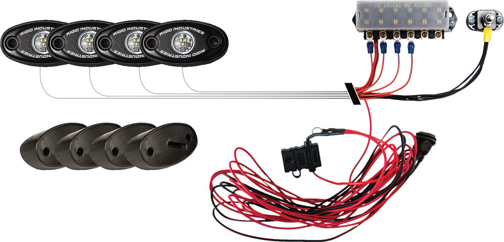 RIGID A Series Rock Light Kit Amber 4pcs 40024