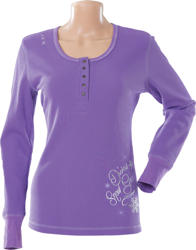 DSG Henley Thermal Shirt Purple L 67609