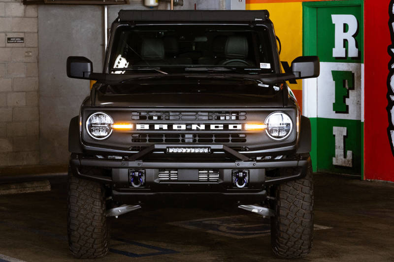 DV8 Offroad 21-22 Ford Bronco Factory Modular Front Bumper Bull Bar LBBR-04