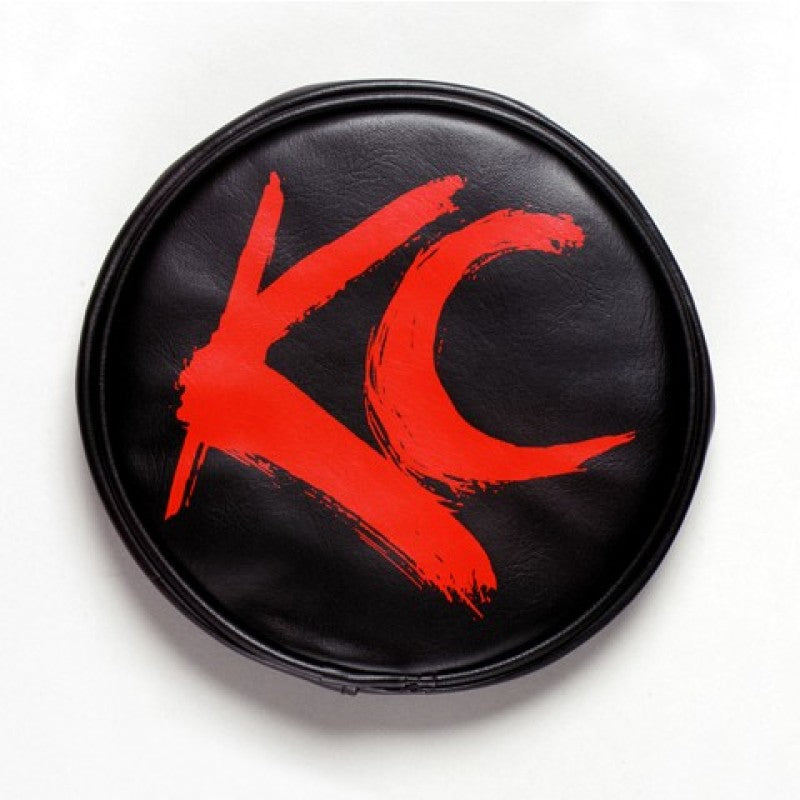 KC HiLiTES 6in. Round Soft Cover (Pair) - Black w/Yellow KC Logo 5102