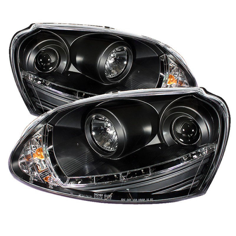 Spyder Volkswagen GTI 06-09/Jetta 06-09 Xenon/HID Model Only - DRL Black PRO-YD-VG06-HID-DRL-BK 5017529
