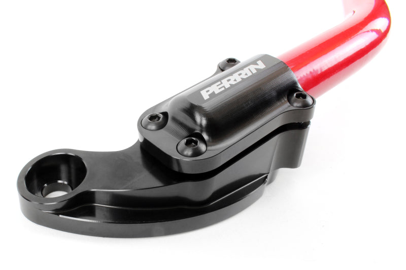 Perrin Honda Civic Type R / Si Front Strut Brace - Glossy Red w/ Black Feet PHP-SUS-050GRD