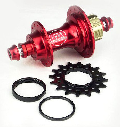 STAYSTRONG Mini Rear Hub 28h Red Comes W/ 16t Cog U-SS6509