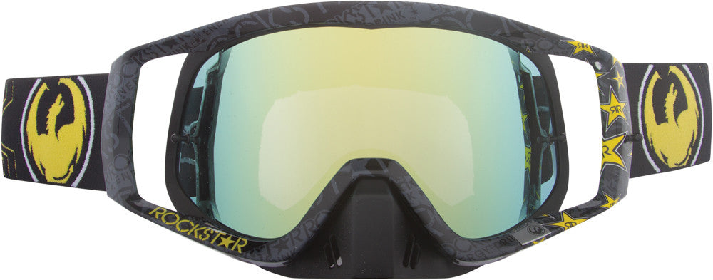 DRAGON Vendetta Goggles Rockstar Gold Ion W/10 Pk Tearoff 294516425094