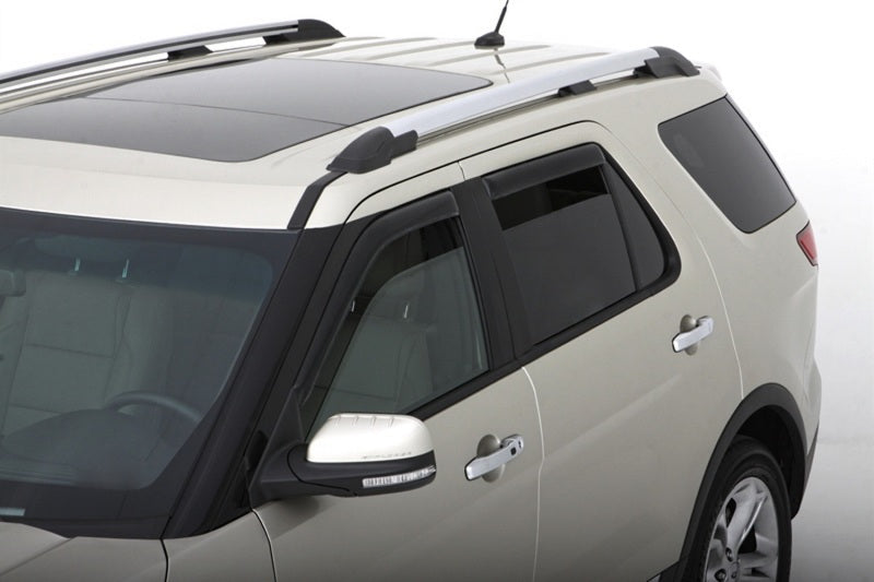 AVS 11-18 Ford Explorer Ventvisor In-Channel Front & Rear Window Deflectors 4pc - Smoke 194293