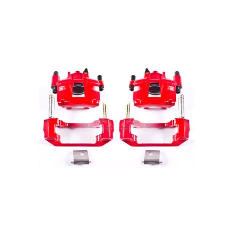 Power Stop 94-98 Ford Mustang Front Red Calipers w/Brackets - Pair S4378